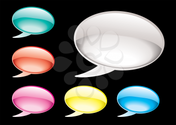 Royalty Free Clipart Image of a Collection of Speech Bubbles