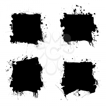 Royalty Free Clipart Image of Four Ink Blots
