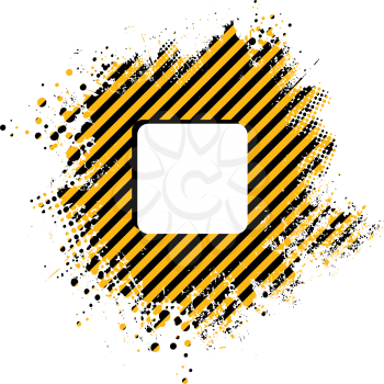 Royalty Free Clipart Image of a Striped Background With White Around the Outside and a Frame in the Centre