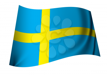 Royalty Free Clipart Image of a Swedish Flag