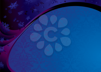 Royalty Free Clipart Image of a Christmas Background With Snowflakes