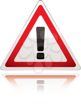 Royalty Free Clipart Image of a Warning Sign