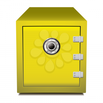 Gold metal secure business safe with dial