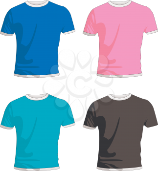Collection of four mens fashion t shirts in colour