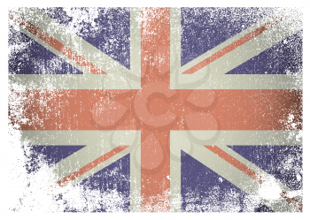 British flag with grunge aged effect ideal background