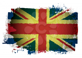 Grunge effect british union jack flag