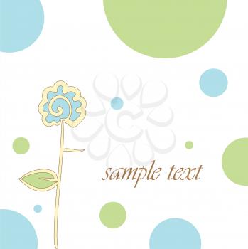 Royalty Free Clipart Image of a Background With Spots Flower and a Place for Text