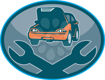 Royalty Free Clipart Image of a Car Repair Logo