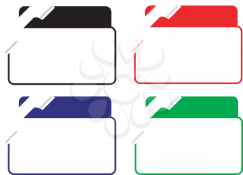 Royalty Free Clipart Image of a Collection of Phone Contact Labels