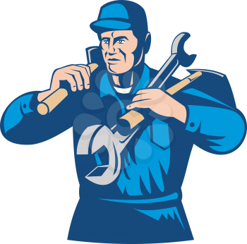 Royalty Free Clipart Image of a Tradesman