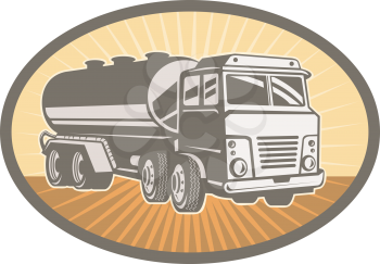 Royalty Free Clipart Image of a Fuel Truck