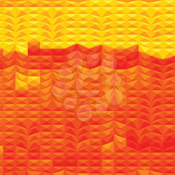 Low polygon style illustration of a red drought abstract background.