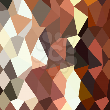 Low polygon style illustration of burnt sienna abstract geometric background.