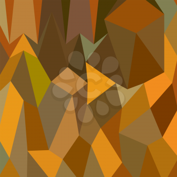 Low polygon style illustration of copper brown abstract geometric background.