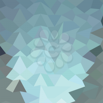 Low polygon style illustration of a cambridge blue abstract geometric background.