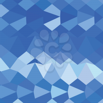 Low polygon style illustration of a brandeis blue abstract geometric background.
