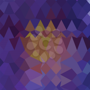 Low polygon style illustration of a dark violet abstract geometric background.
