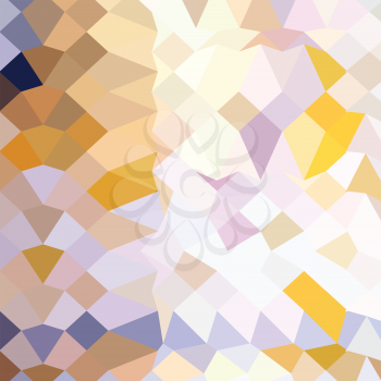 Low polygon style illustration of a hansa yellow abstract geometric background.