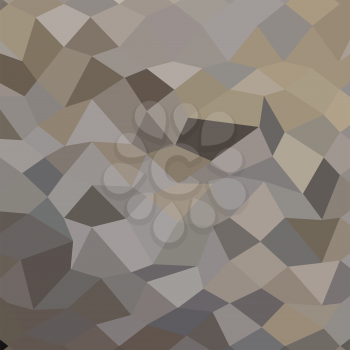 Low polygon style illustration of a trolley grey abstract geometric background.