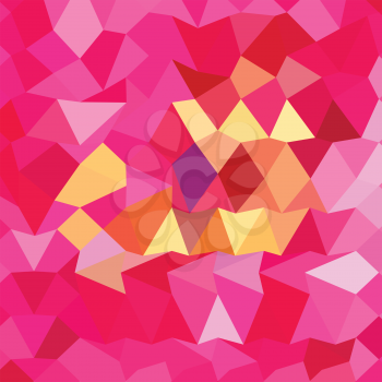 Low polygon style illustration of a brink pink abstract geometric background.
