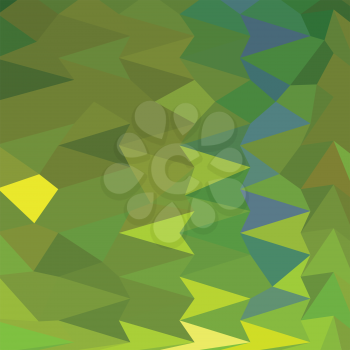 Low polygon style illustration of a june bud green abstract geometric background.