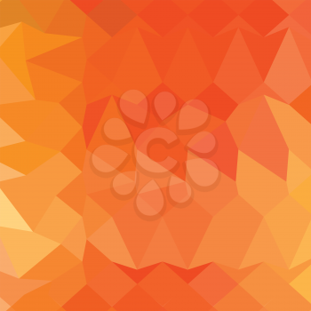 Low polygon style illustration of spanish orange abstract geometric background.