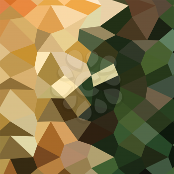 Low polygon style illustration of bronze yellow abstract geometric background.