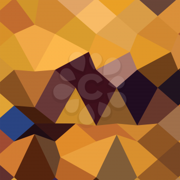Low polygon style illustration of deep lemon yellow abstract geometric background.