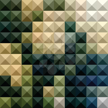 Low polygon style illustration of a castleton green abstract geometric background.