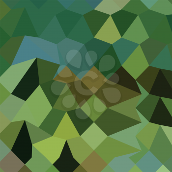 Low polygon style illustration of dark spring green abstract geometric background.