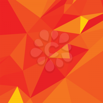 Low polygon style illustration of a carrot orange abstract geometric background.