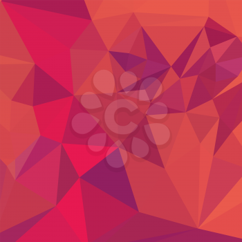 Low polygon style illustration of a jazberry jam red abstract geometric background.