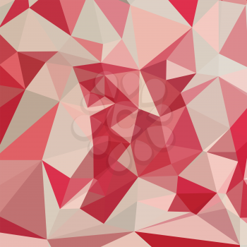 Low polygon style illustration of cardinal red abstract geometric background.