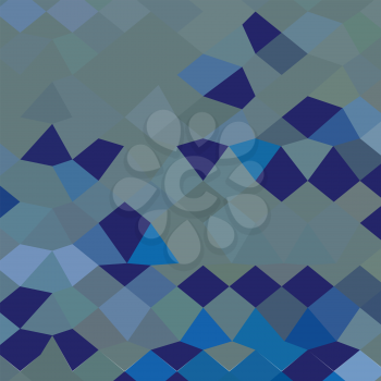 Low polygon style illustration of a blue pigment abstract geometric background.