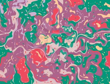 Digital marbling or inkscape illustration of an abstract swirling,psychedelic, liquid marble and simulated marbling in the style of Suminagashi Kintsugi marbled effect in color
