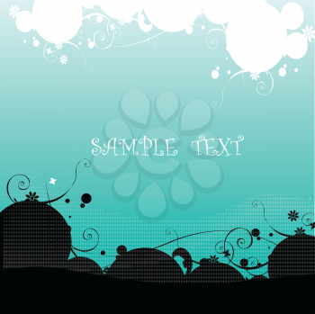 Royalty Free Clipart Image of an Aqua Background With Space for Text