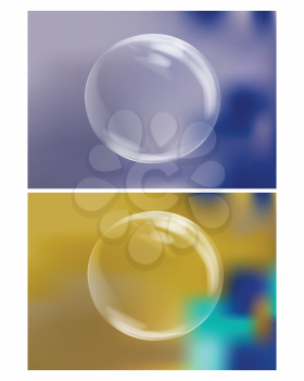 Royalty Free Clipart Image of Bubbles on Abstract Backgrounds