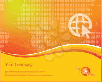 Royalty Free Clipart Image of an Orange Background With Space For Text