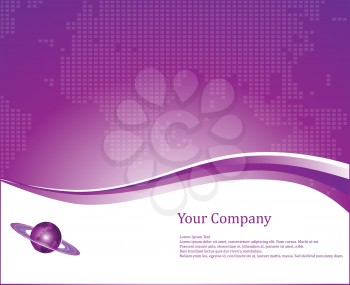Royalty Free Clipart Image of a Purple and White Background With Space for Text