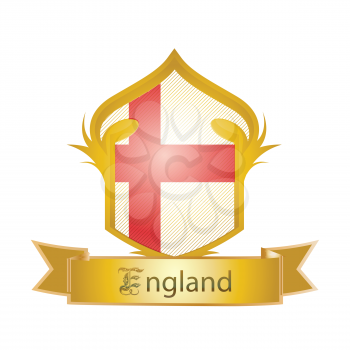 Royalty Free Clipart Image of an England Flag Emblem