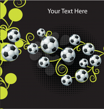 Royalty Free Clipart Image of a Soccer Background With Space for Text