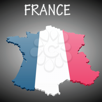 Royalty Free Clipart Image of a France Map