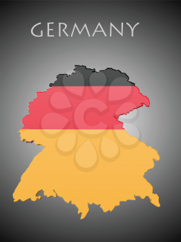 Royalty Free Clipart Image of a Map of Germany