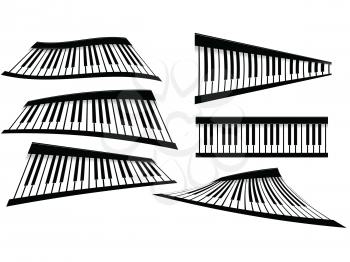 Royalty Free Clipart Image of a Set of Piano Keys