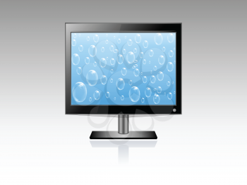 Royalty Free Clipart Image of a Screen With Bubbles