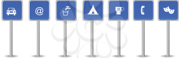 Royalty Free Clipart Image of Traffic Signs