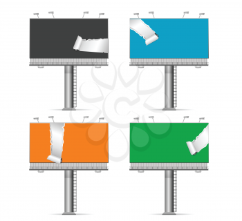 Royalty Free Clipart Image of Billboards 