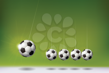Soccer Balls Newton's Cradle 