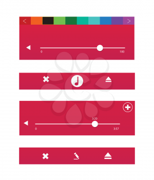 Mobile audio app Layout Colorful