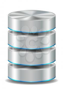 Database Icon Isolated on White
